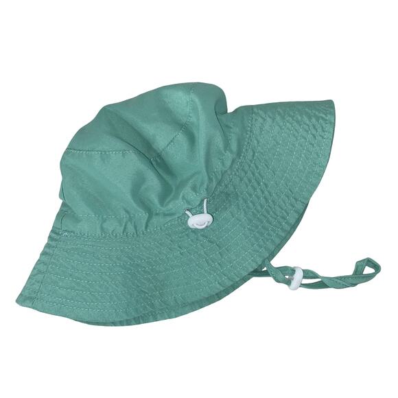 MaxNova Baby Sun Hat Smile Face UPF 50+ Infant Bucket Hat in Teal 0-6 Months - Picture 4 of 7